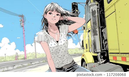 年輕女拖車司機 117208068