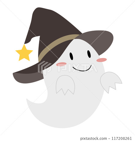 可愛的鬼插畫，萬聖節裝飾材料 117208261