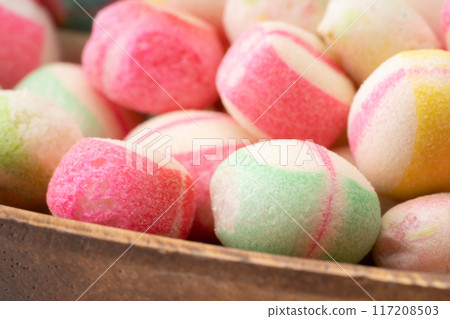 色彩繽紛的手鞠布特寫 117208503