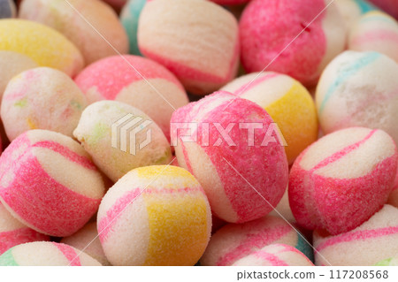 Close-up background of colorful Temari Fu 117208568