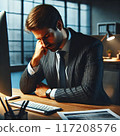 depressed businessman 117208576