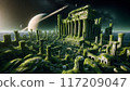 Giant planet seen through ancient ruins 117209047