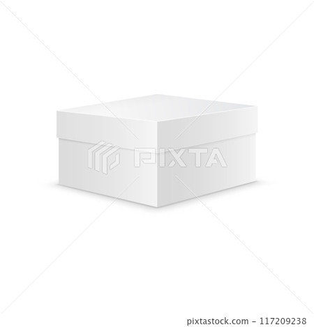A simple, minimalistic illustration of a white rectangular box with a lid. Vector A simple, minimalistic illustration of a white rectangular box with a lid. Vector 117209238