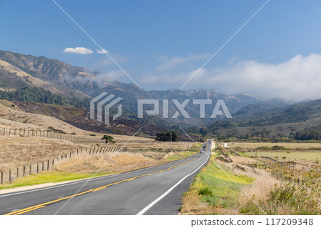 Asphalt road and countryside landscape Asphalt road and countryside landscape 117209348