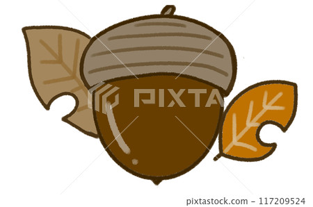 橡子的簡單插圖 橡子的簡單插圖 117209524