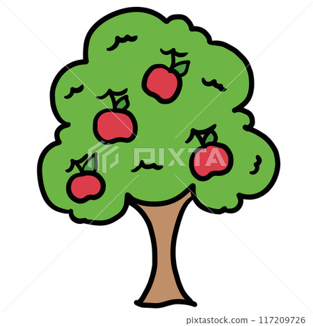 Hand drawn apple tree for plants, tree, nature, garden, blossom, blooming, green space, fruit, farm, countryside, vegan, grocery shopping, supermarket, spring, summer, picnic, cute patches, travel Hand drawn apple tree for plants, tree, nature, garden, blossom, blooming, green space, fruit, farm, countryside, vegan, grocery shopping, supermarket, spring, summer, picnic, cute patches, travel 117209726