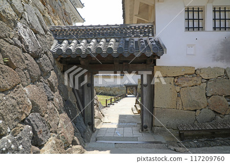 Himeji castle water two gates 117209760