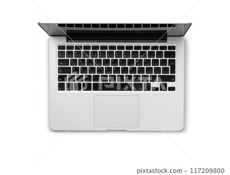 Laptop view from above Laptop view from above 117209800