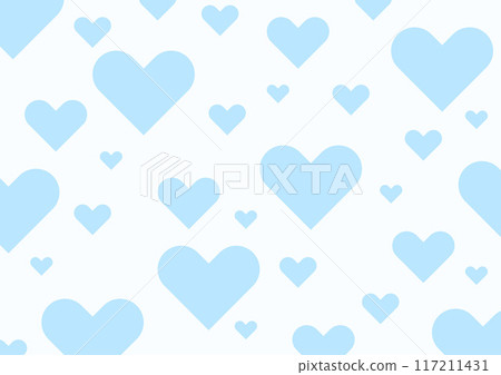 Light blue cute heart pattern background 117211431