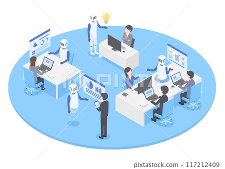 Image of a workplace using AI 117212409