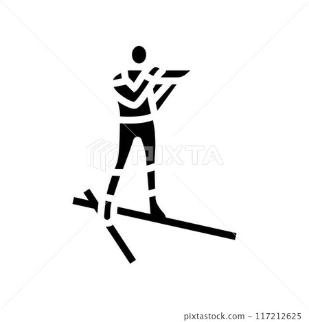 biathlon winter sport glyph icon vector illustration biathlon winter sport glyph icon vector illustration 117212625