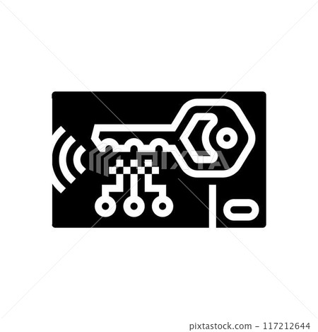 keycard virtual conference glyph icon vector illustration 117212644
