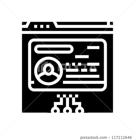 attendee badge virtual conference glyph icon vector illustration attendee badge virtual conference glyph icon vector illustration 117212646