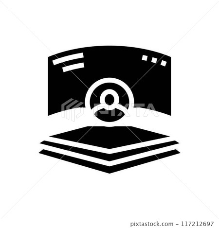stage virtual conference glyph icon vector illustration 117212697