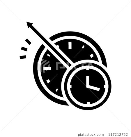 time travel unsolved mystery glyph icon vector illustration 117212732