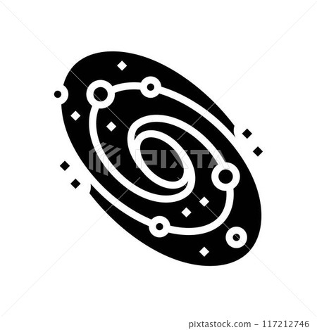 dark matter unsolved mystery glyph icon vector illustration 117212746