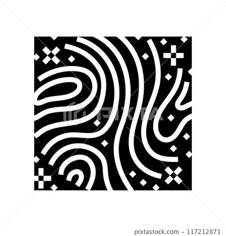 psychedelic visuals rave retro glyph icon vector illustration 117212871