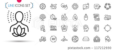 Pack of Online quiz, Target path and Air fan line icons. Include Mini pc, Yoga balance, Swipe up pictogram icons. 360 degrees, Quick tips, Idea signs. Documents, Sick man, 5g phone. Vector Pack of Online quiz, Target path and Air fan line icons. Include Mini pc, Yoga balance, Swipe up pictogram icons. 360 degrees, Quick tips, Idea signs. Documents, Sick man, 5g phone. Vector 117212930
