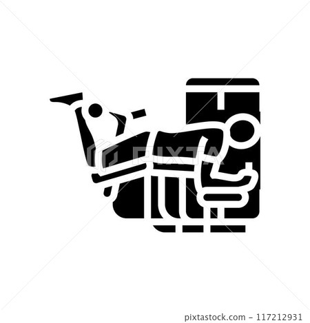 hamstring curls fitness exercise leg glyph icon vector illustration 117212931