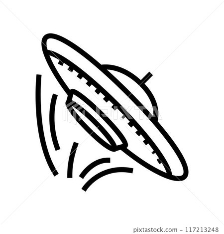 ufo unsolved mystery line icon vector illustration 117213248