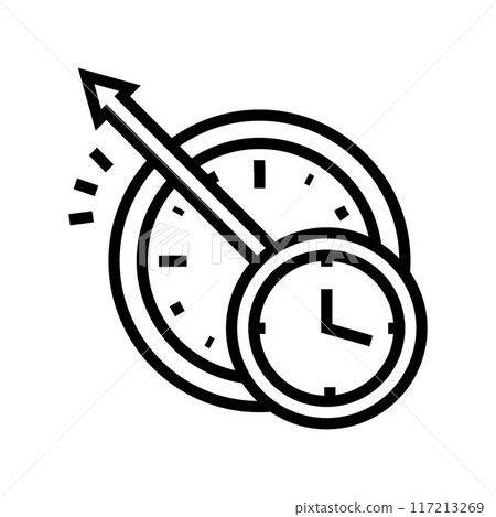 time travel unsolved mystery line icon vector illustration 117213269