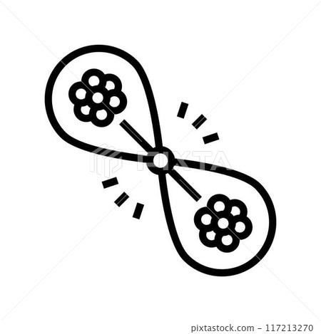 quantum entanglement unsolved mystery line icon vector illustration quantum entanglement unsolved mystery line icon vector illustration 117213270