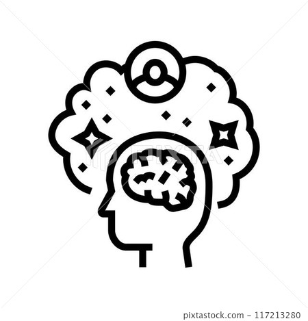 consciousness unsolved mystery line icon vector illustration consciousness unsolved mystery line icon vector illustration 117213280