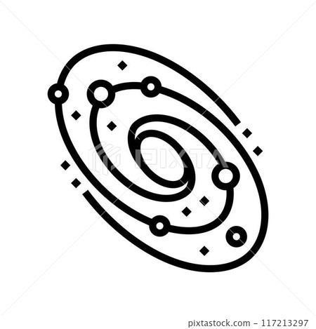 dark matter unsolved mystery line icon vector illustration dark matter unsolved mystery line icon vector illustration 117213297
