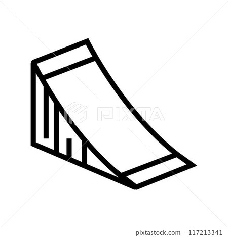 ramp skateboard sport line icon vector illustration ramp skateboard sport line icon vector illustration 117213341