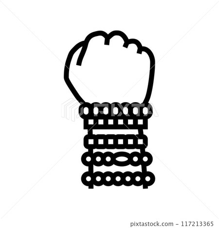 kandi rave retro line icon vector illustration 117213365