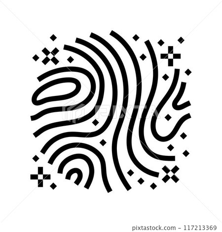 psychedelic visuals rave retro line icon vector illustration 117213369