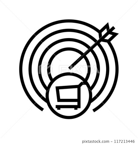 purchase intention consumer behavior line icon vector illustration 117213446