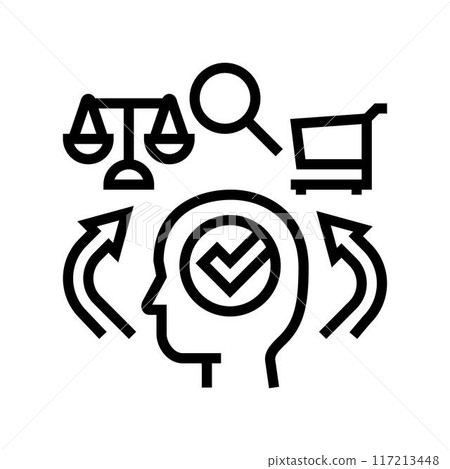 consumer behavior line icon vector illustration consumer behavior line icon vector illustration 117213448