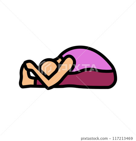 seated forward bend paschimottanasana yoga color icon vector illustration seated forward bend paschimottanasana yoga color icon vector illustration 117213469