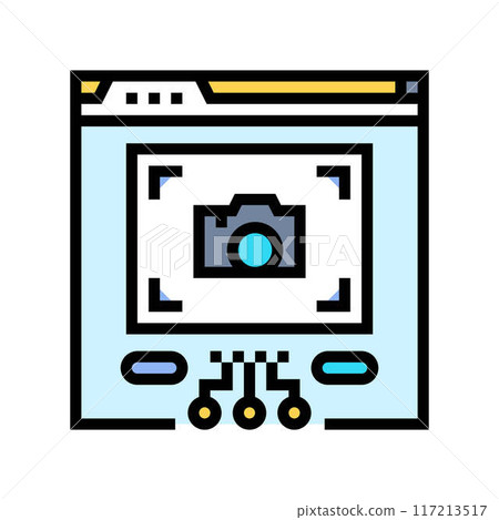 photo booth virtual conference color icon vector illustration photo booth virtual conference color icon vector illustration 117213517