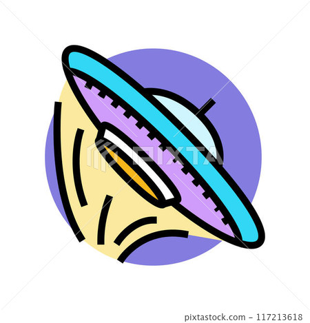 ufo unsolved mystery color icon vector illustration ufo unsolved mystery color icon vector illustration 117213618
