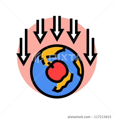 the nature of gravity unsolved mystery color icon vector illustration the nature of gravity unsolved mystery color icon vector illustration 117213625