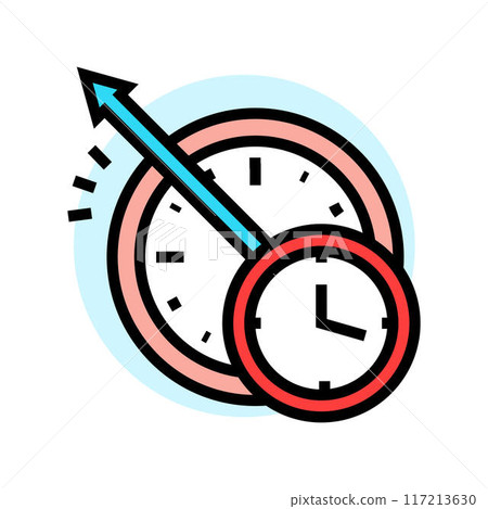 time travel unsolved mystery color icon vector illustration 117213630