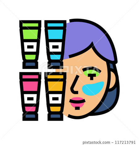 uv body paint rave retro color icon vector illustration uv body paint rave retro color icon vector illustration 117213791