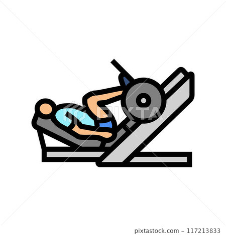 leg press fitness exercise color icon vector illustration leg press fitness exercise color icon vector illustration 117213833
