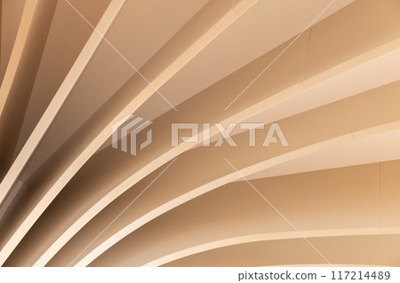 Abstract geometric architecture background photo, parametric ceiling 117214489