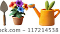 gardening tools in pot 117214538