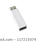 Isolated White USB Drive with No Background for Transparency Use 117215074