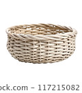 Isolated Woven Basket in Natural Color without Background 117215082
