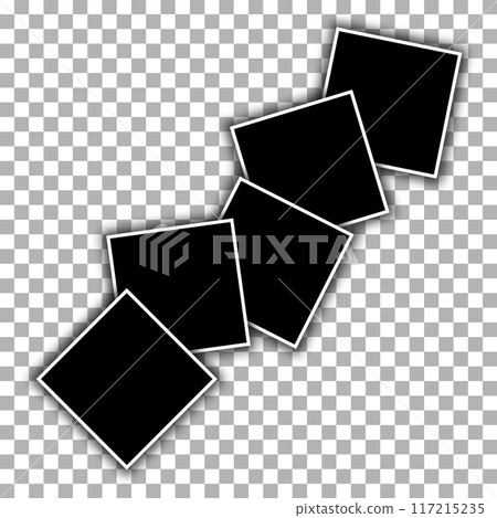 Background of realistic vector photo frames. Template retro photo design, Vector illustration. Eps 10 117215235