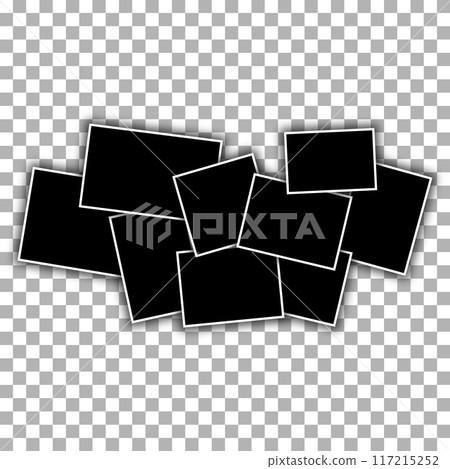 Photo frames. Blank photo collage template made of many parts. Eps 10 Photo frames. Blank photo collage template made of many parts. Eps 10 117215252