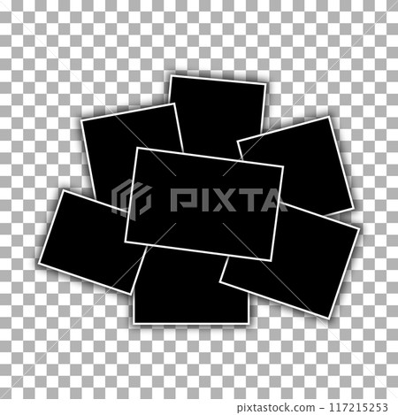 Several instant film frames on an isolated white background. Eps 10 Several instant film frames on an isolated white background. Eps 10 117215253
