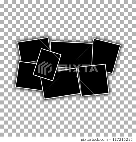 Photo frames. Blank photo collage template made of many parts. Eps 10 Photo frames. Blank photo collage template made of many parts. Eps 10 117215255