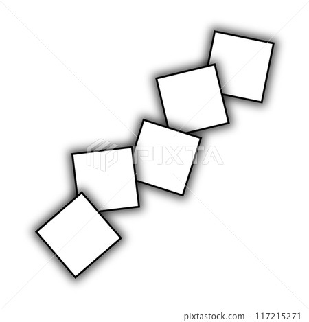 Many instant photos isolated on a white background. 117215271