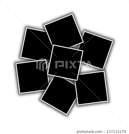 Set of square vector photo frames. Collage of realistic frames isolated on transparent background. Template design. Vector illustration. Eps 10 Set of square vector photo frames. Collage of realistic frames isolated on transparent background. Template design. Vector illustration. Eps 10 117215279
